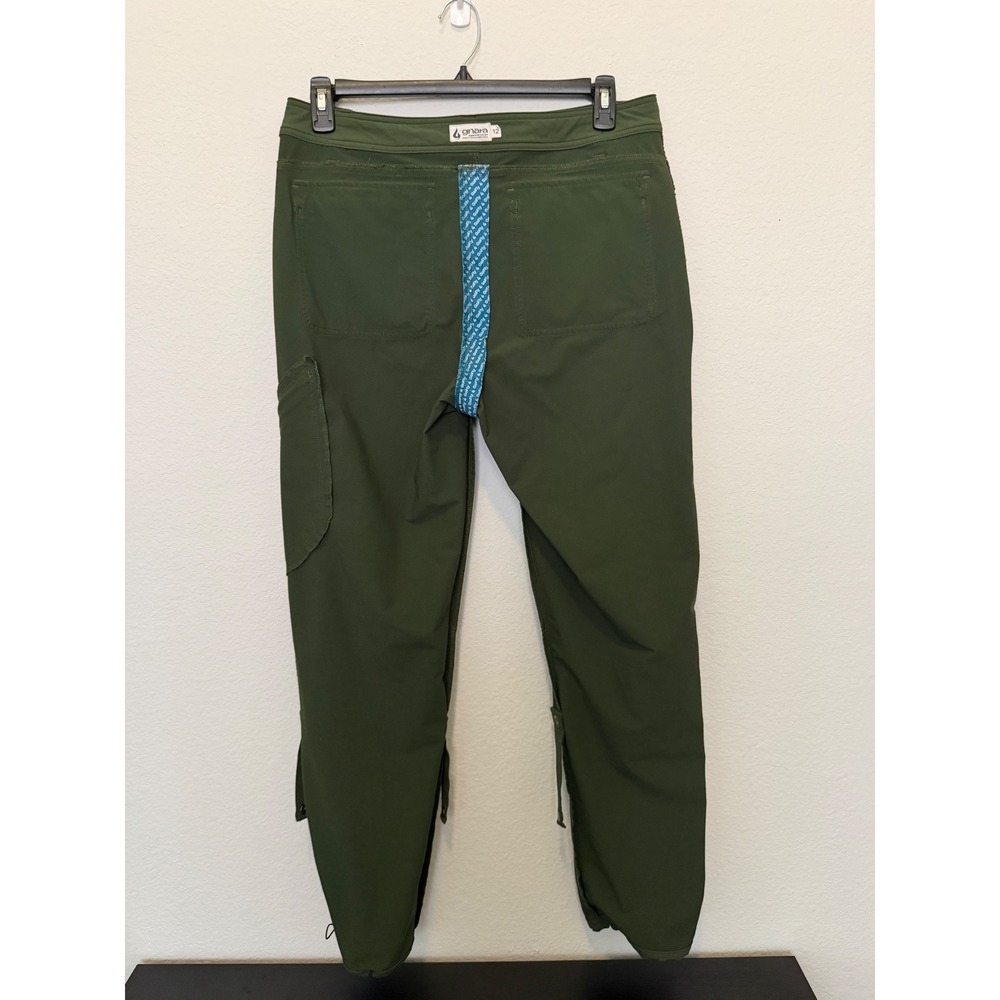 Gnara Go There Hiking Pants Women 12 Olive GoFly Roll Tab Outdoor Travel Stretch - Picture 9 of 17